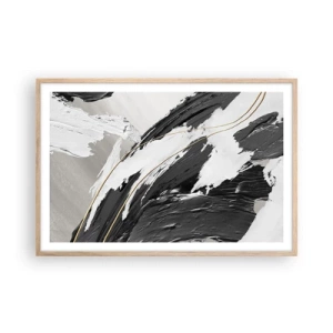 Poster in cornice rovere chiaro - Astrazione con sfarzo - 91x61 cm