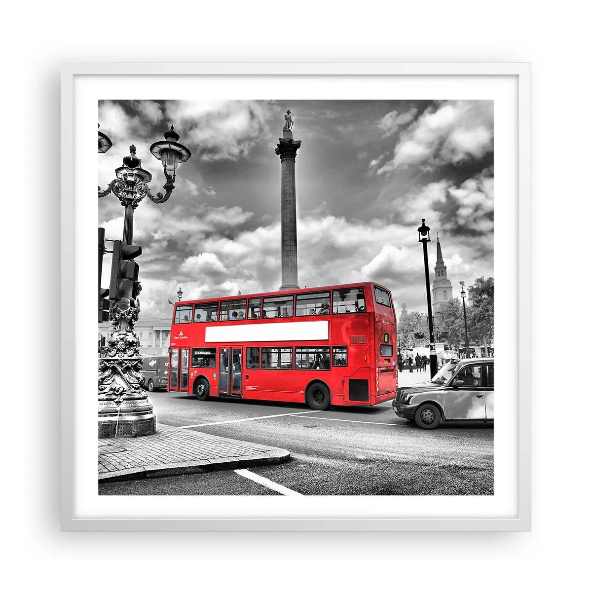 Poster in cornice bianca - Il vero flusso sanguigno della città - 60x60 cm