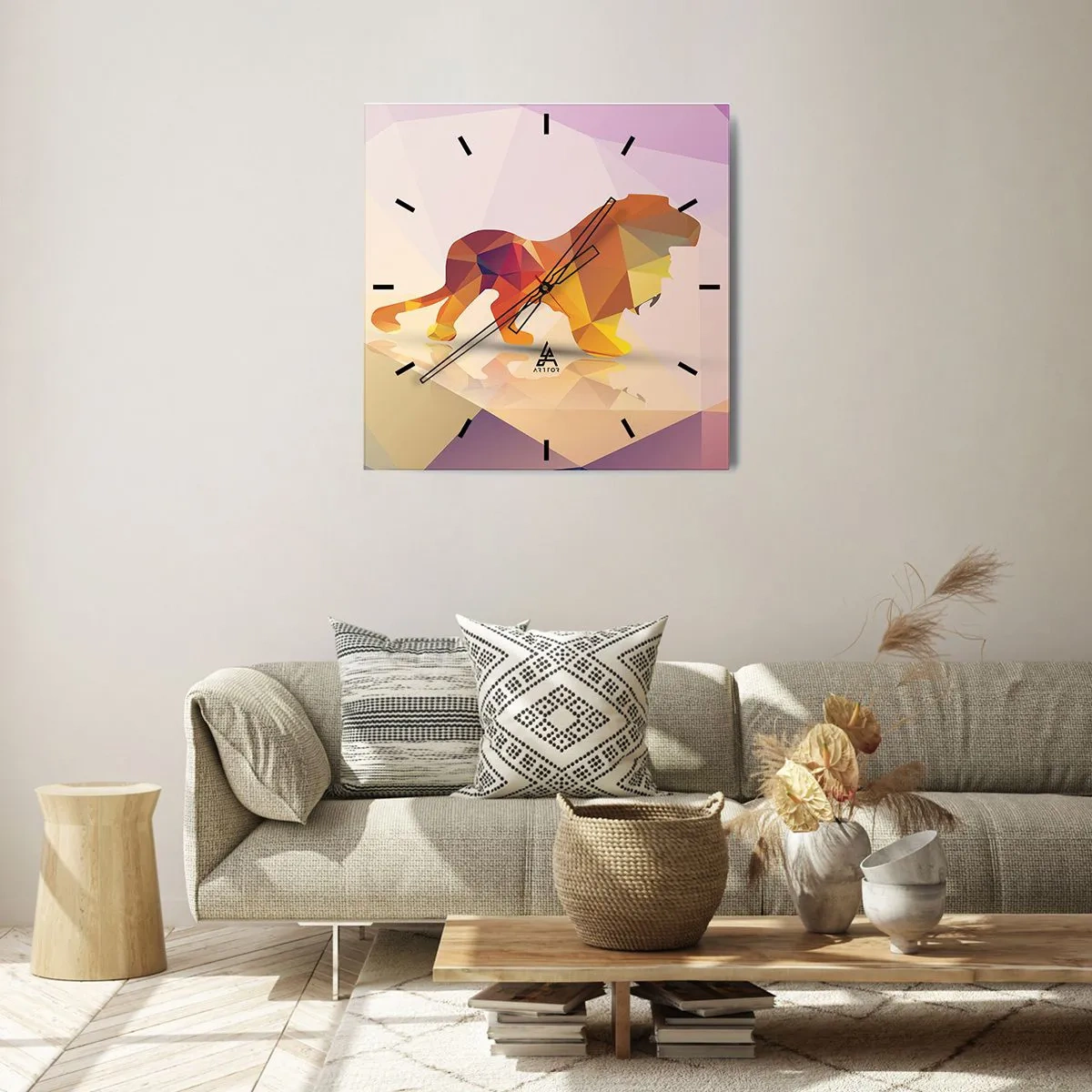 Orologio da parete - Orologio in Vetro - Il re di diamante - 40x40 cm