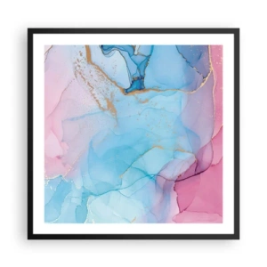 Poster in cornice nera - Incontro e compenetrazione - 60x60 cm