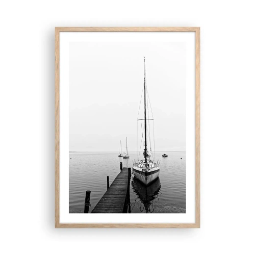 Poster in cornice rovere chiaro - Pronti per il viaggio - 50x70 cm