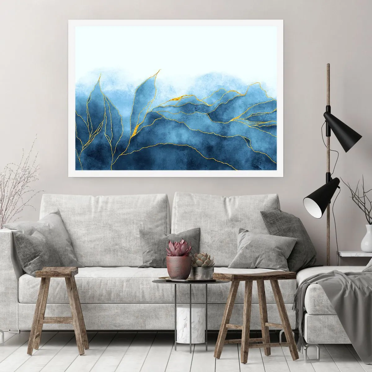 Poster - Blu nell'oro - 91x61 cm