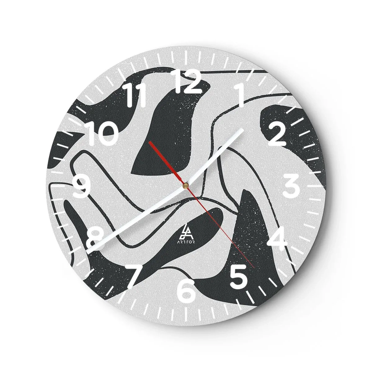Orologio da parete - Orologio in Vetro - Gioco astratto nel labirinto - 40x40 cm