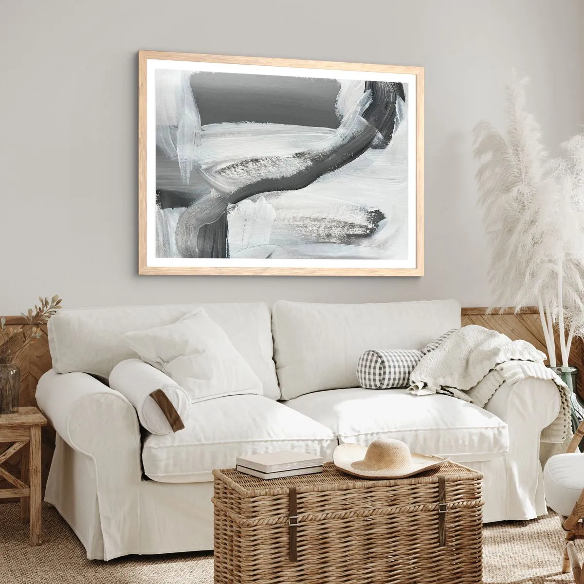 Poster in cornice rovere chiaro - Movimento deciso - 91x61 cm