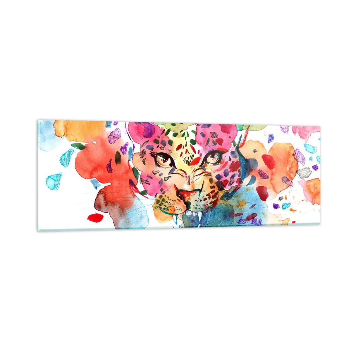 Quadro su vetro - La bella e la bestia - 90x30 cm
