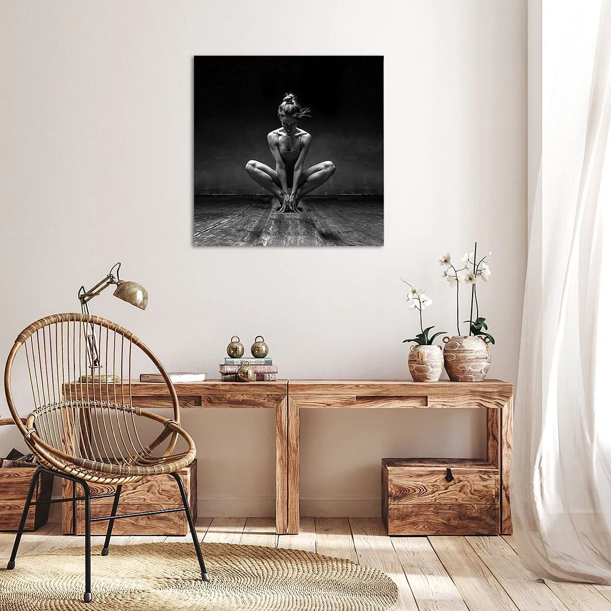 Quadro su tela - Stampe su Tela - La concentrazione dell'energia della danza - 30x30 cm