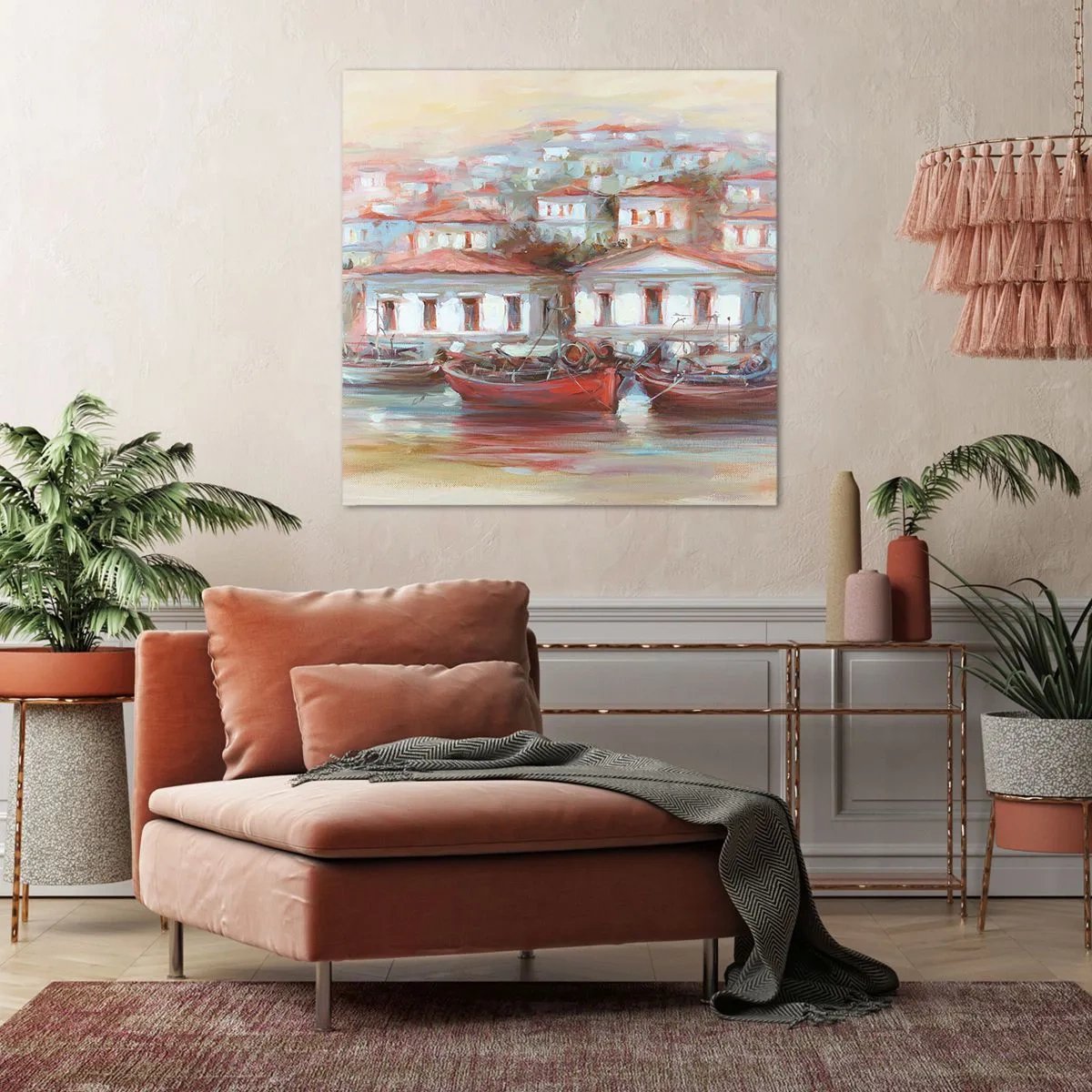 Quadro su tela - Stampe su Tela - Cittadina felice - 30x30 cm