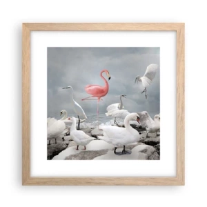 Poster in cornice rovere chiaro - Come sono arrivato qui? - 30x30 cm