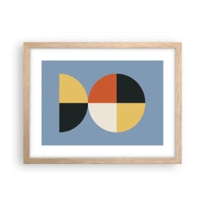 Poster in cornice rovere chiaro - Guarda e conta - 40x30 cm