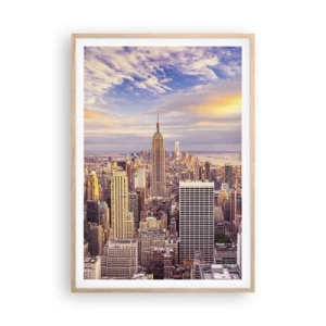 Poster in cornice rovere chiaro - Toccando le nuvole - 70x100 cm