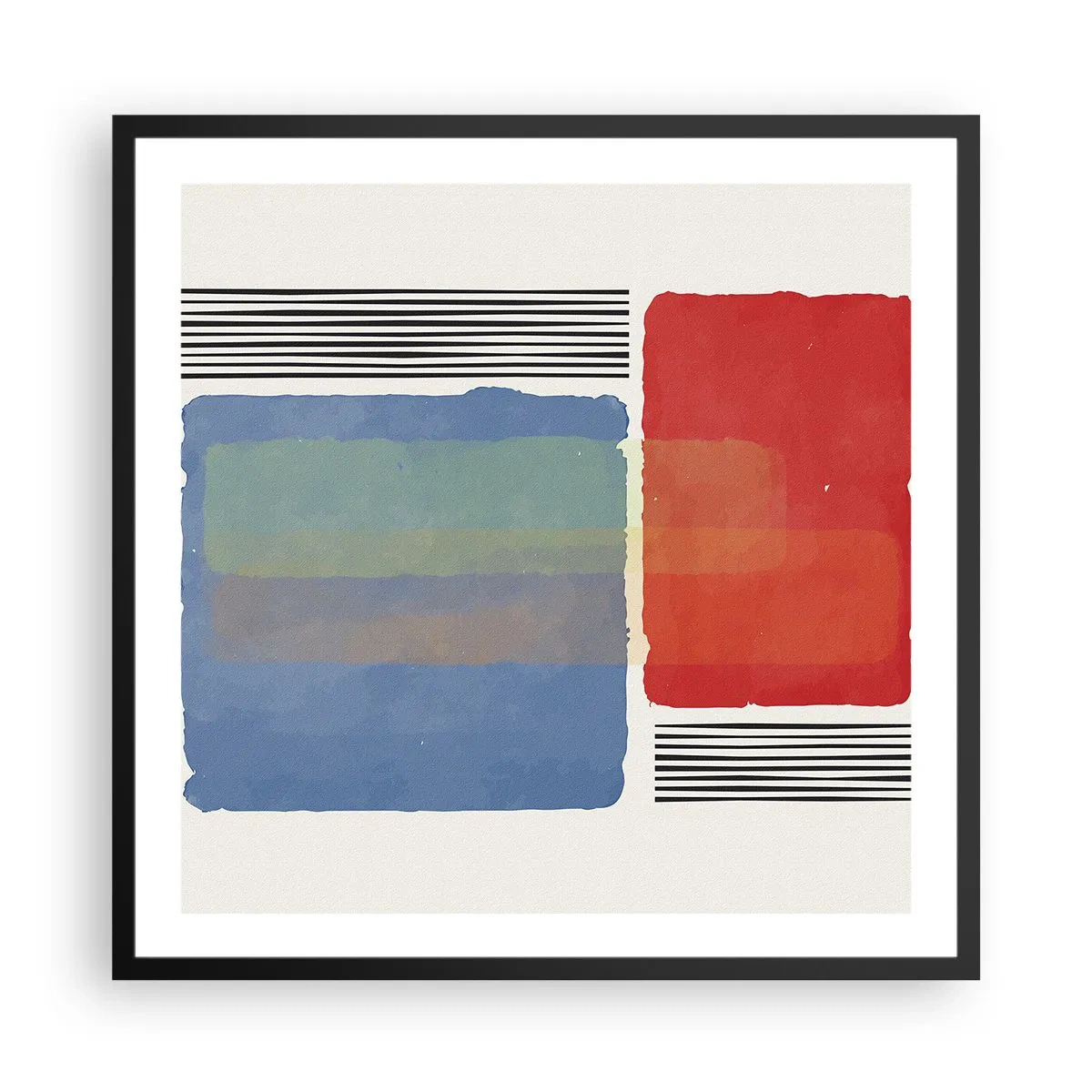 Poster in cornice nera - Spirito e lettera della geometria - 60x60 cm