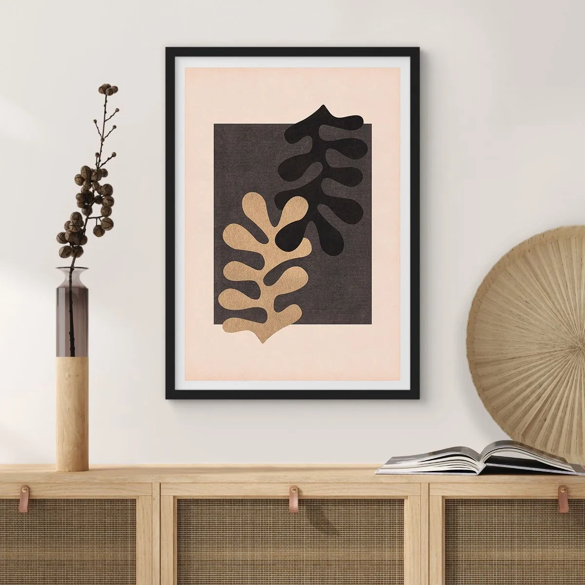 Poster in cornice nera - Assenza e completamento - 70x100 cm