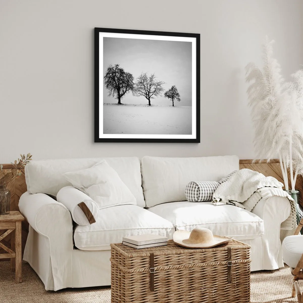 Poster in cornice nera - Cosa sognano? - 60x60 cm