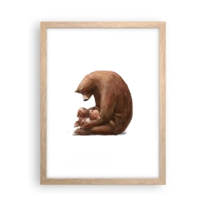 Poster in cornice rovere chiaro - Sogni d'oro, bambini - 30x40 cm