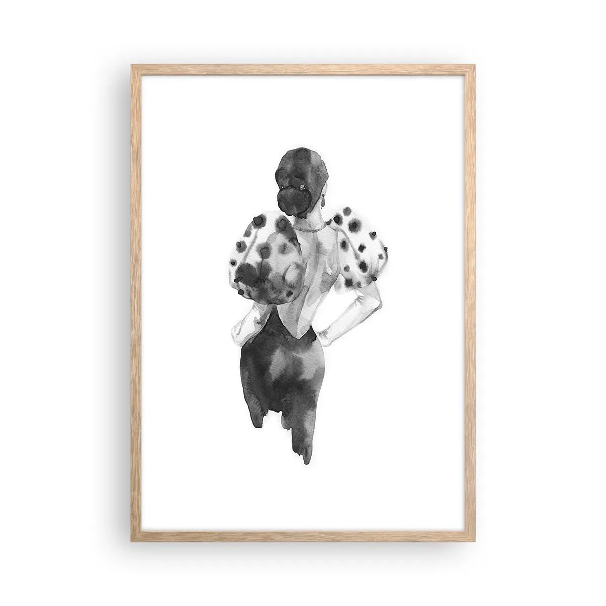 Poster in cornice rovere chiaro - è passata accanto - 50x70 cm