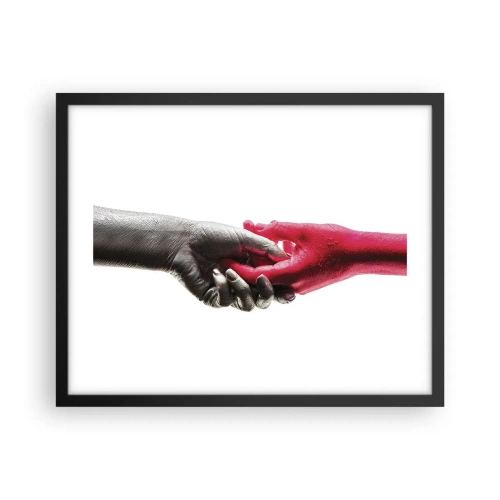 Poster in cornice nera - Insieme, sebbene diversi - 50x40 cm