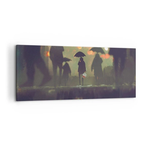 Quadro su tela - Stampe su Tela - Dalla prospettiva di una goccia di pioggia - 100x40 cm