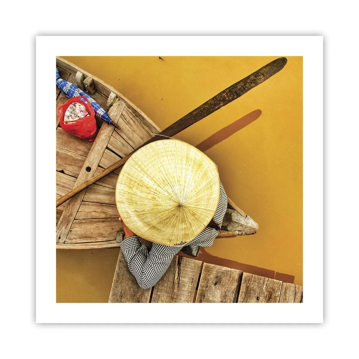 Poster - Vita sul Fiume Giallo - 50x50 cm