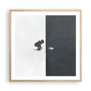 Poster in cornice rovere chiaro - La grande spedizione - 60x60 cm