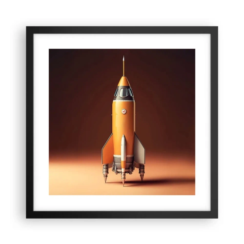 Poster in cornice nera - Si inizia dai sogni - 40x40 cm