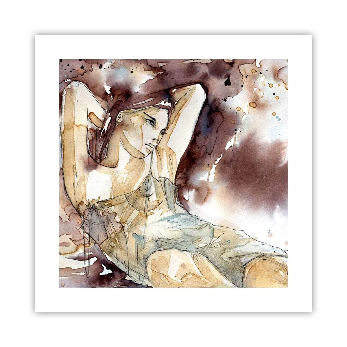 Poster - Di umore lilla - 40x40 cm