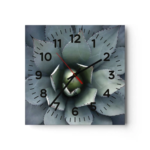 Orologio da parete - Orologio in Vetro - Adesca e minaccia - 40x40 cm