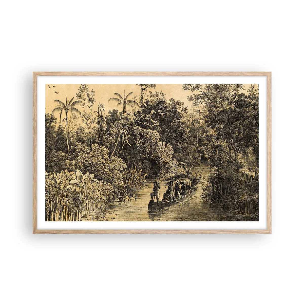 Poster in cornice rovere chiaro - Viaggio alla fonte - 91x61 cm
