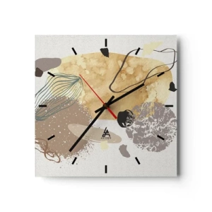 Orologio da parete - Orologio in Vetro - Schizzologia applicata - 40x40 cm