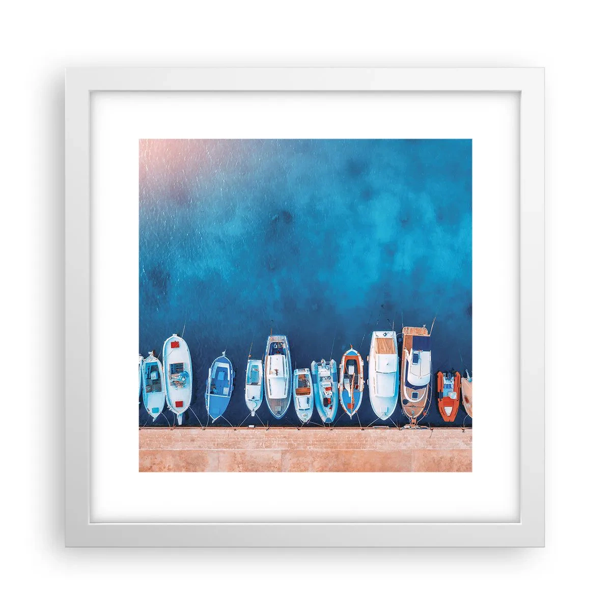 Poster in cornice bianca - In una fila - 30x30 cm