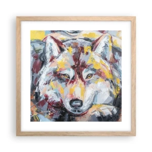 Poster in cornice rovere chiaro - Pace tra i suoi - 40x40 cm