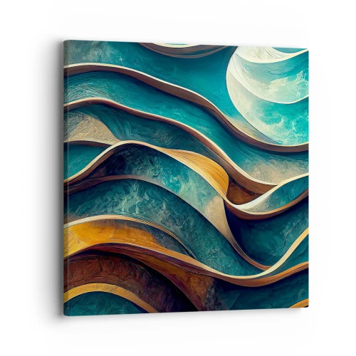 Quadro su tela - Stampe su Tela - I meandri del blu - 40x40 cm