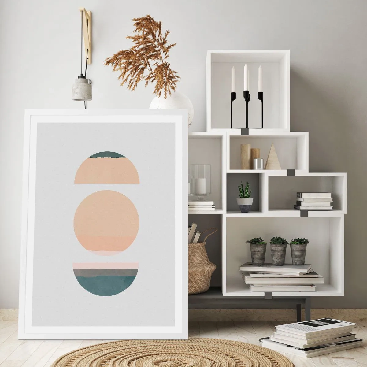 Poster in cornice bianca - Un cerchio dopo l'altro - 50x70 cm