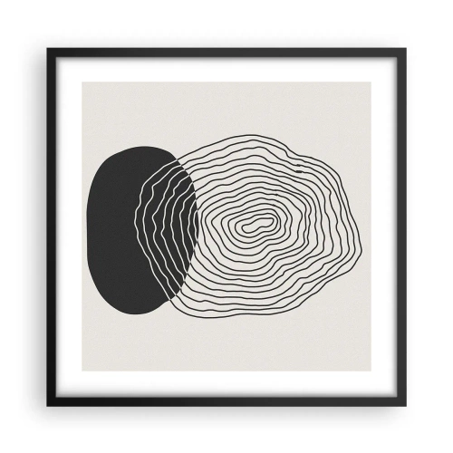 Poster in cornice nera - Durata e vibrazione - 50x50 cm