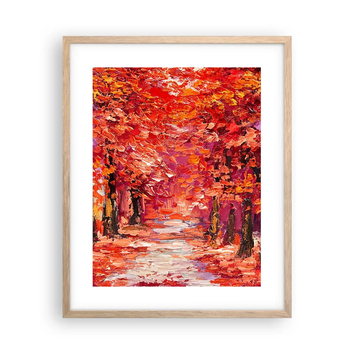 Poster in cornice rovere chiaro - Impressione d'autunno - 40x50 cm