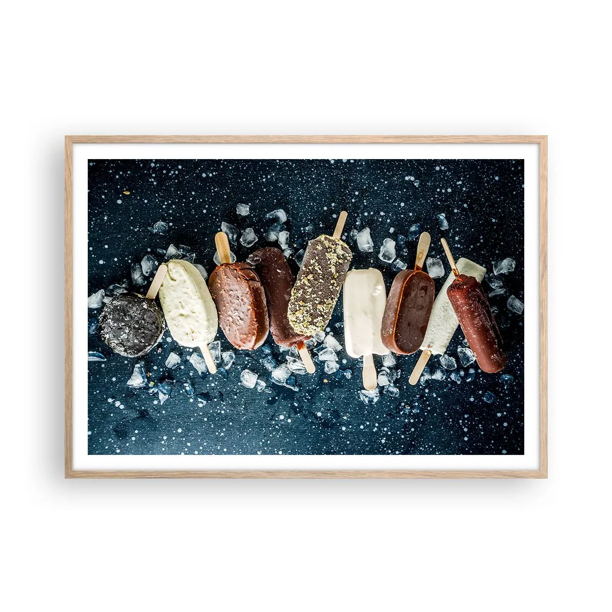 Poster in cornice rovere chiaro - Il sapore della calda estate - 100x70 cm