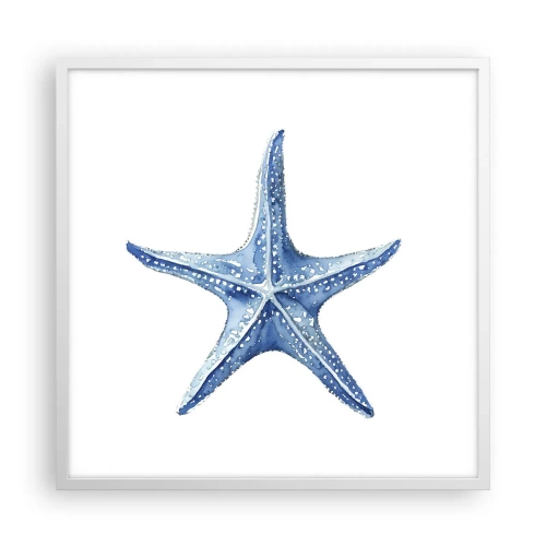 Poster in cornice bianca - Stella marina - 60x60 cm