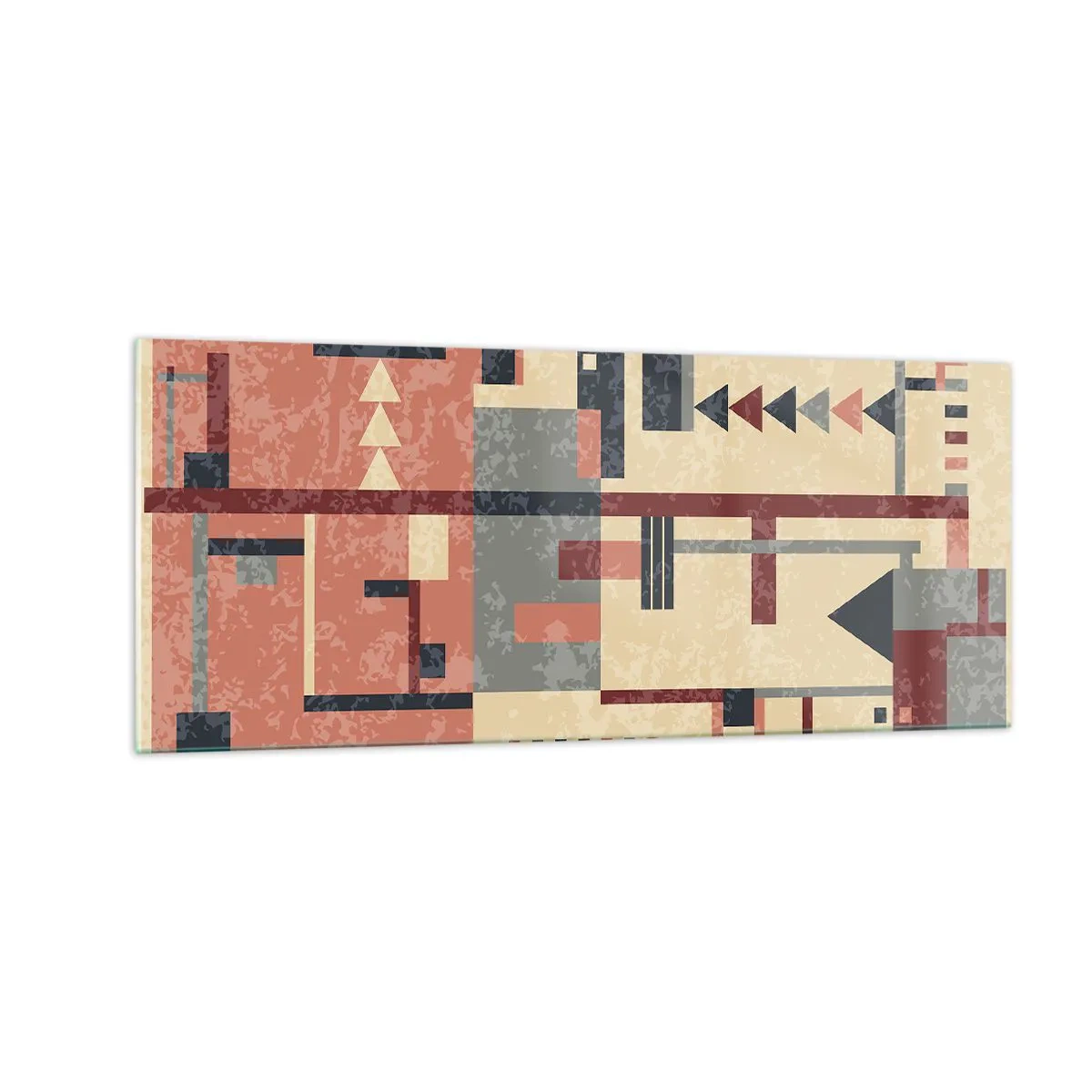 Quadro su vetro - Combinazione di orizzontali e verticali - 100x40 cm