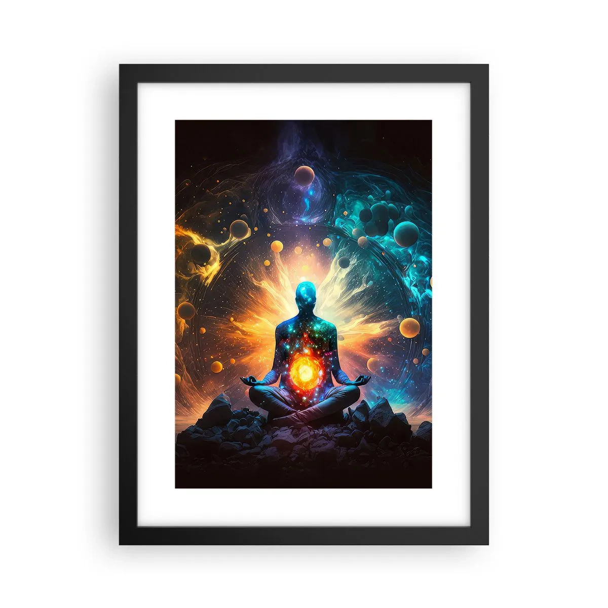 Poster in cornice nera - Pace cosmica - 30x40 cm