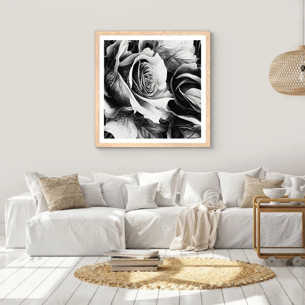 Poster in cornice rovere chiaro - Sempre regina - 40x40 cm