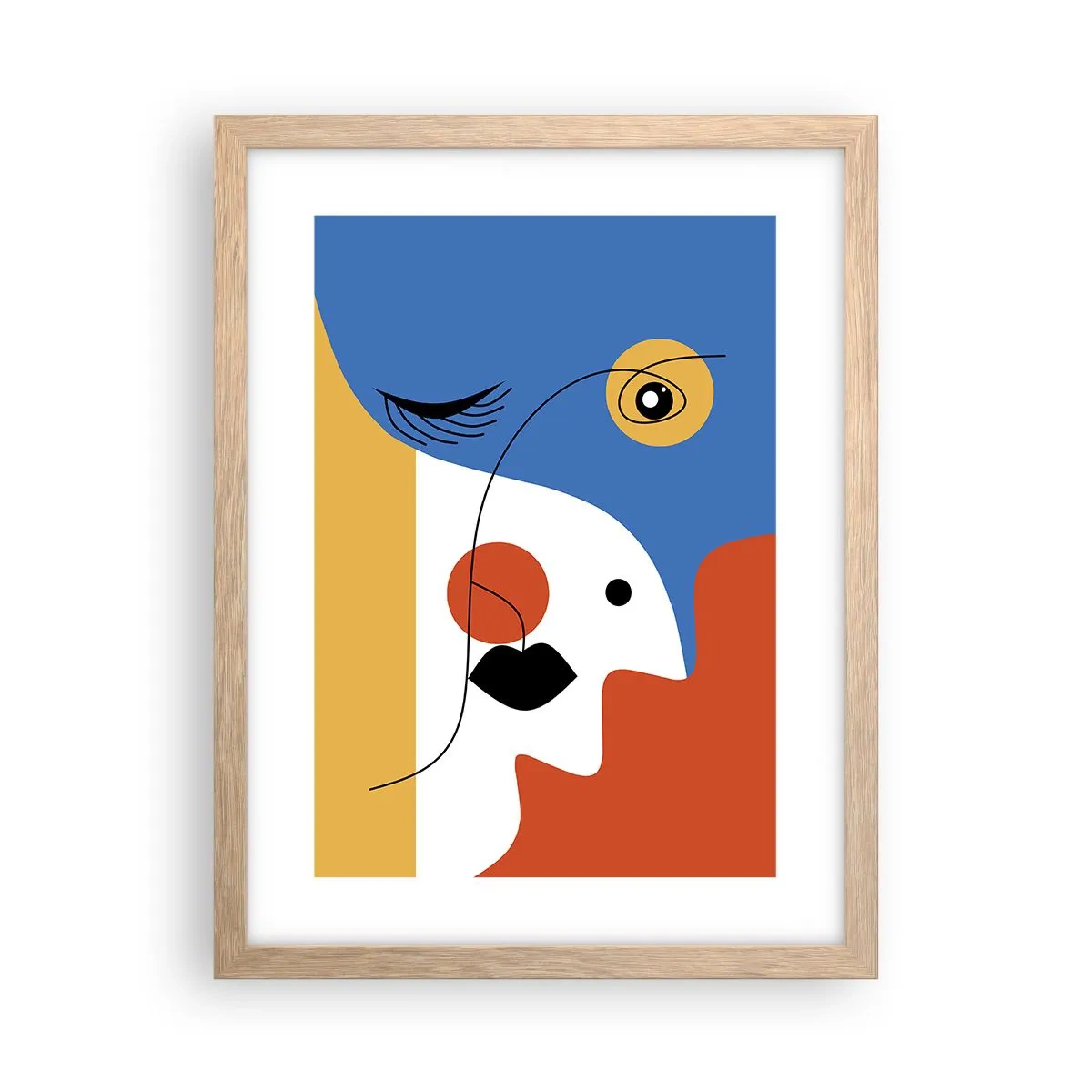 Poster in cornice rovere chiaro - Ritratto decostruito - 30x40 cm