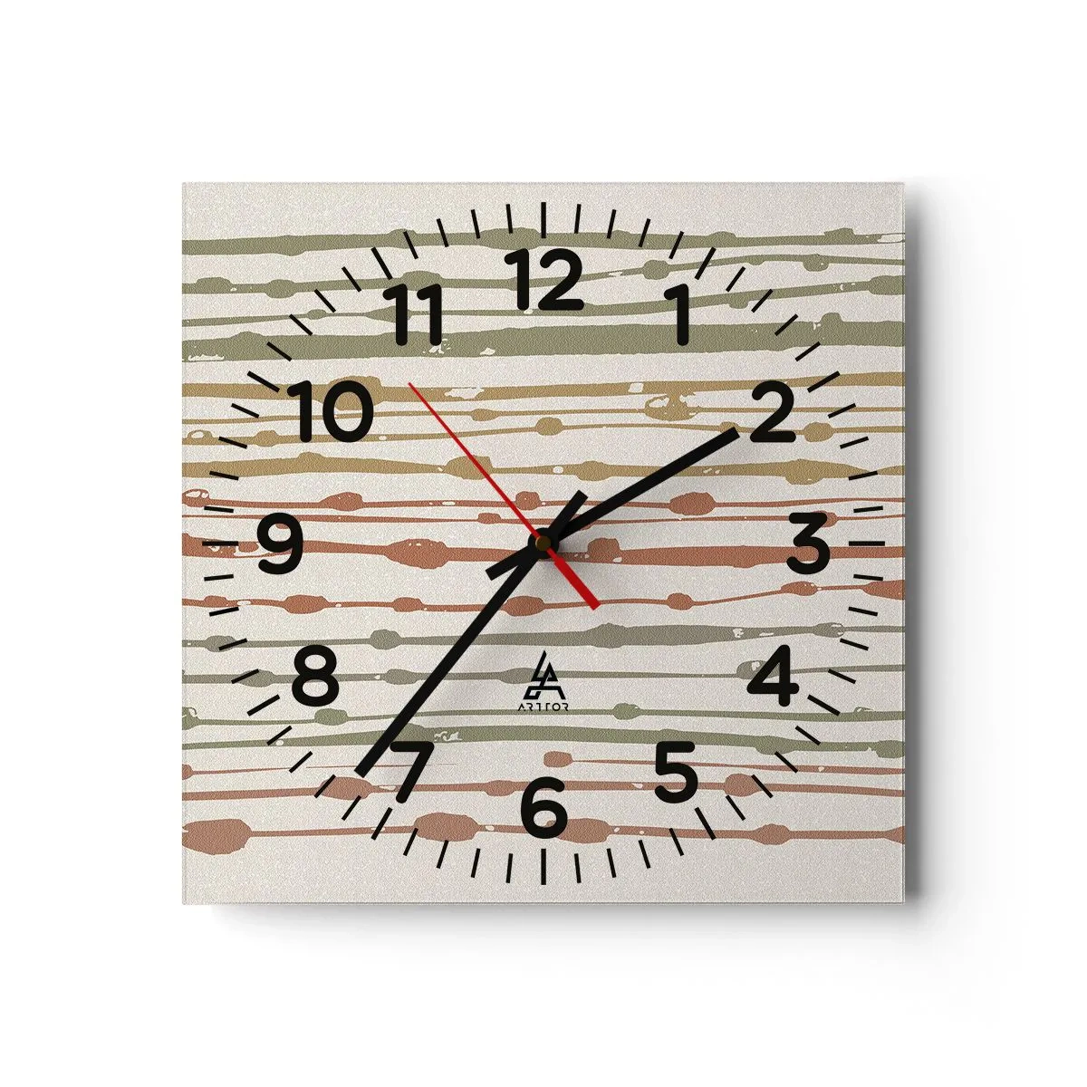 Orologio da parete - Orologio in Vetro - La notazione musicale dei colori - 40x40 cm