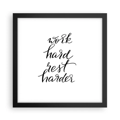 Poster in cornice nera - L'equilibrio della vita - 30x30 cm