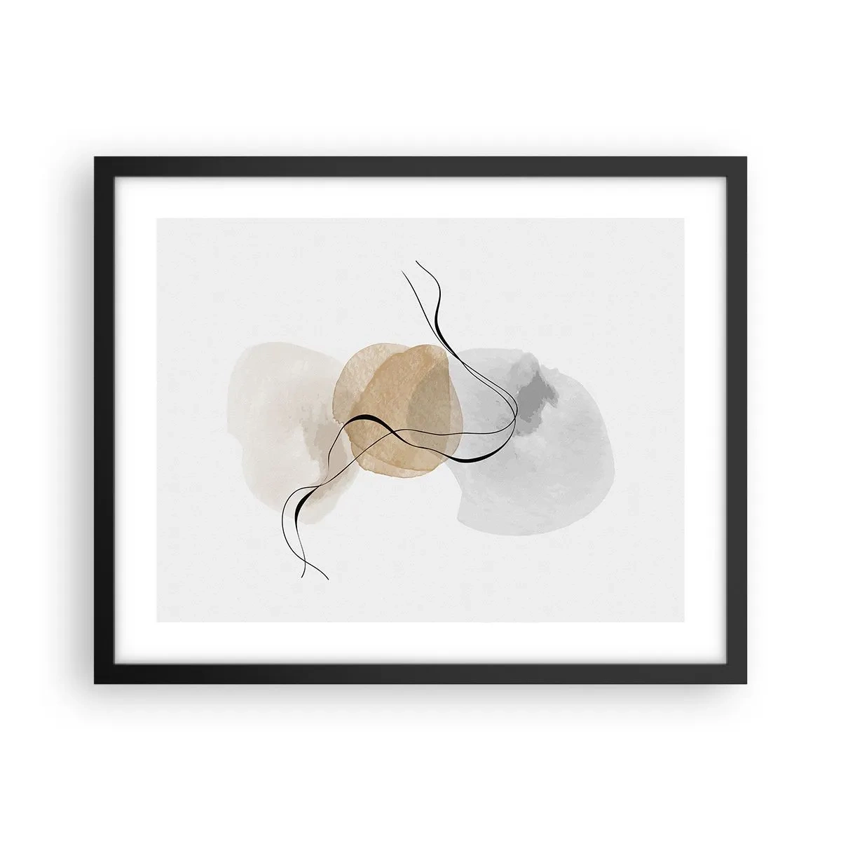 Poster in cornice nera - Grani d'aria - 50x40 cm