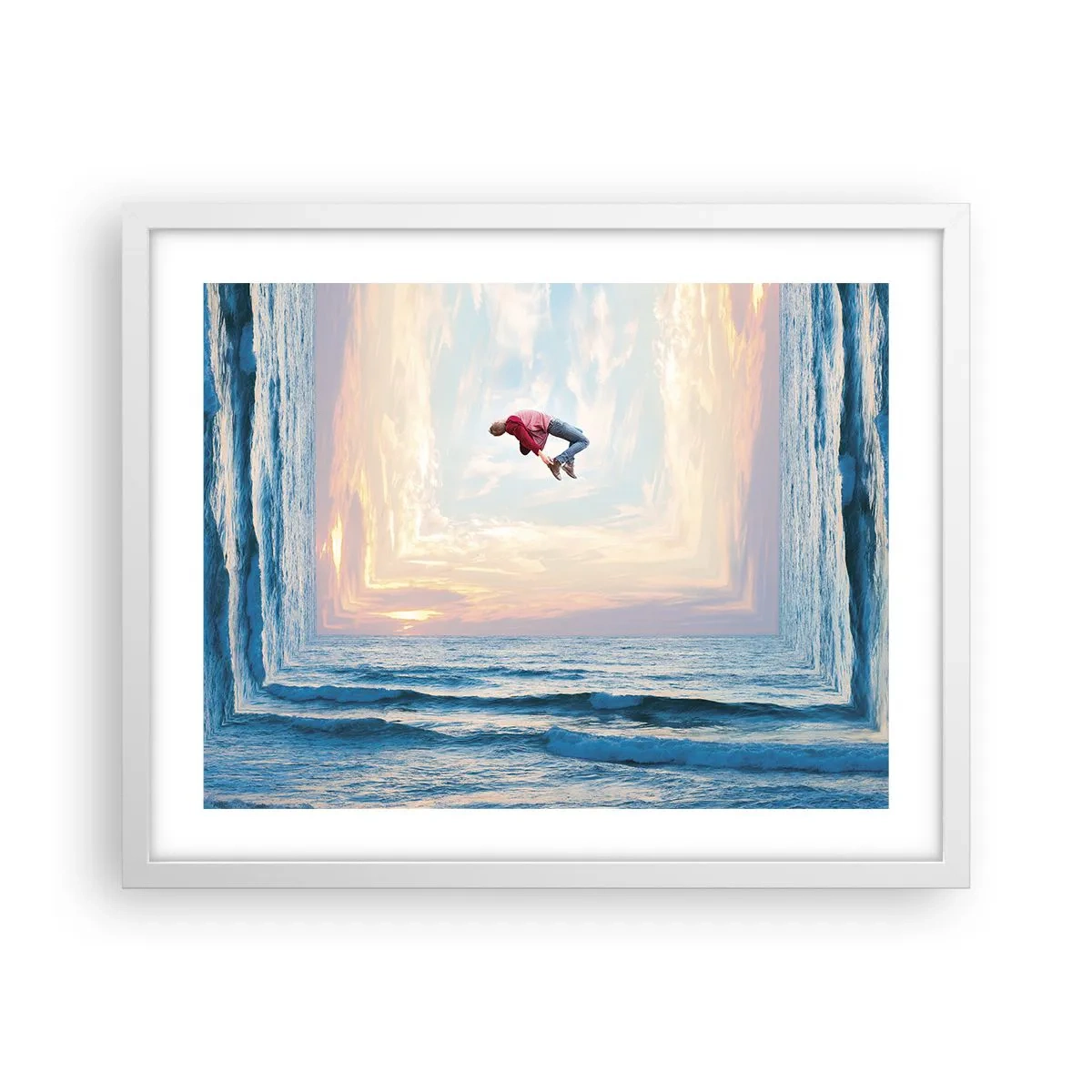 Poster in cornice bianca - In un'altra dimensione - 50x40 cm