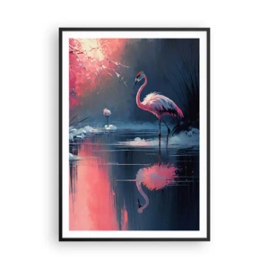 Poster in cornice nera - L'eremo degli uccelli - 70x100 cm