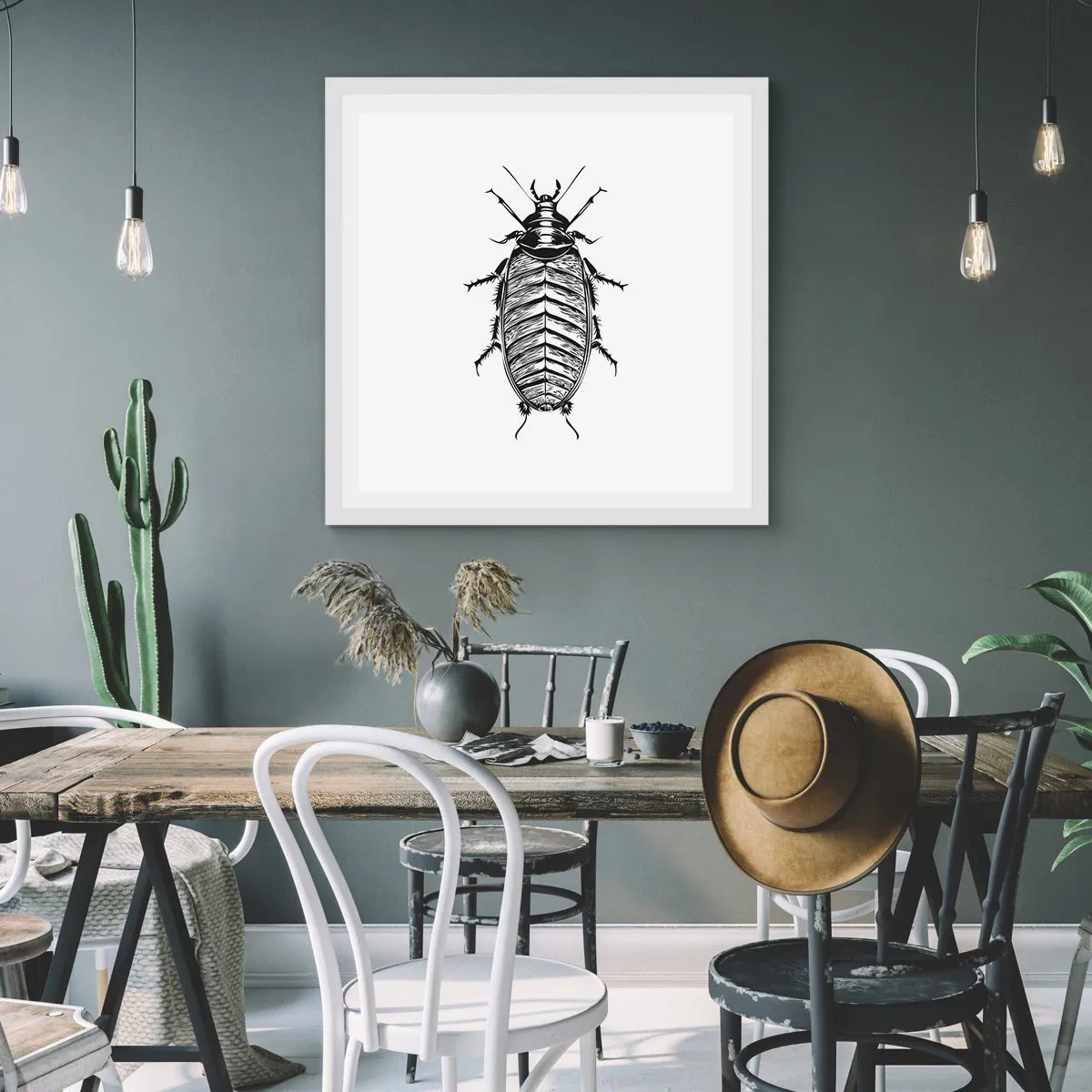 Poster in cornice bianca - Che esemplare! - 50x50 cm