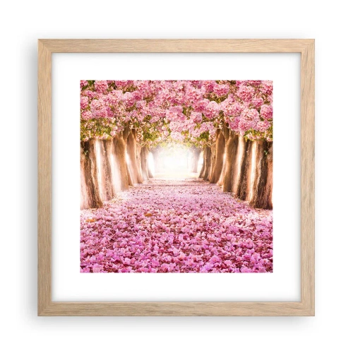 Poster in cornice rovere chiaro - La strada verso il paradiso - 30x30 cm