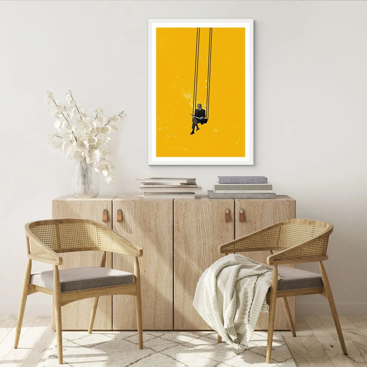 Poster in cornice bianca - Un giorno come tanti - 50x70 cm