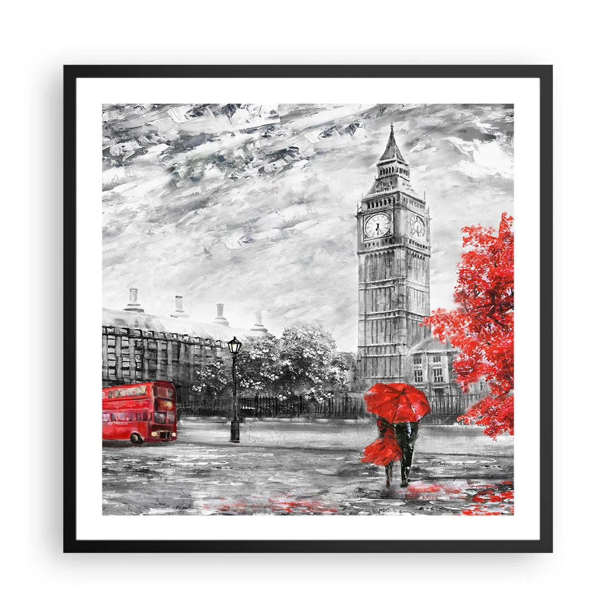 Poster in cornice nera - Un giorno eccitante - 60x60 cm