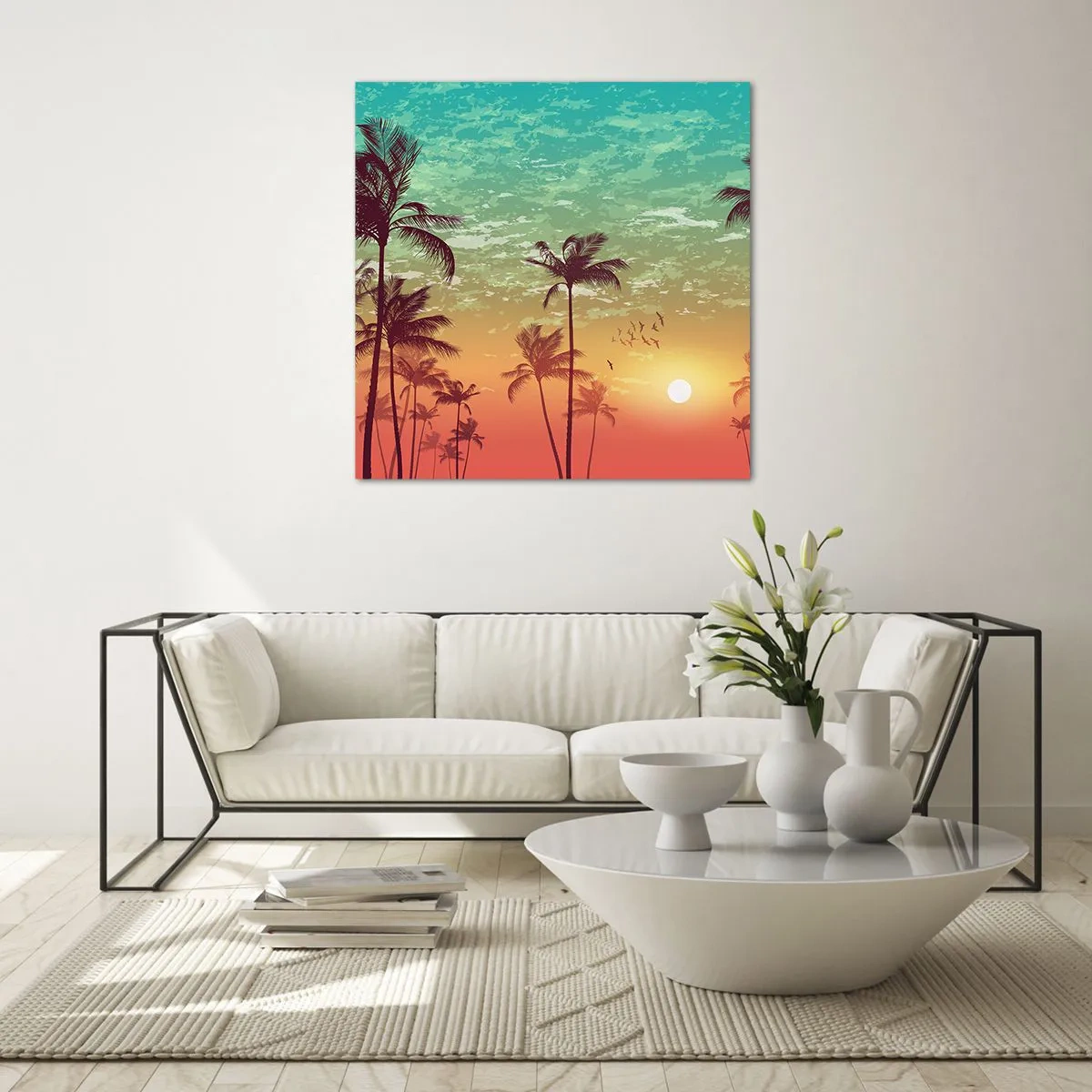 Quadro su vetro - Climi tropicali - 70x70 cm
